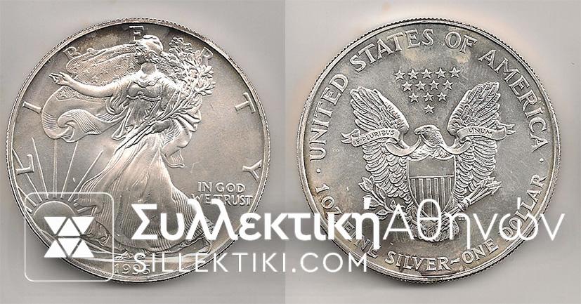 USA Silver Dollar 1995 UNC